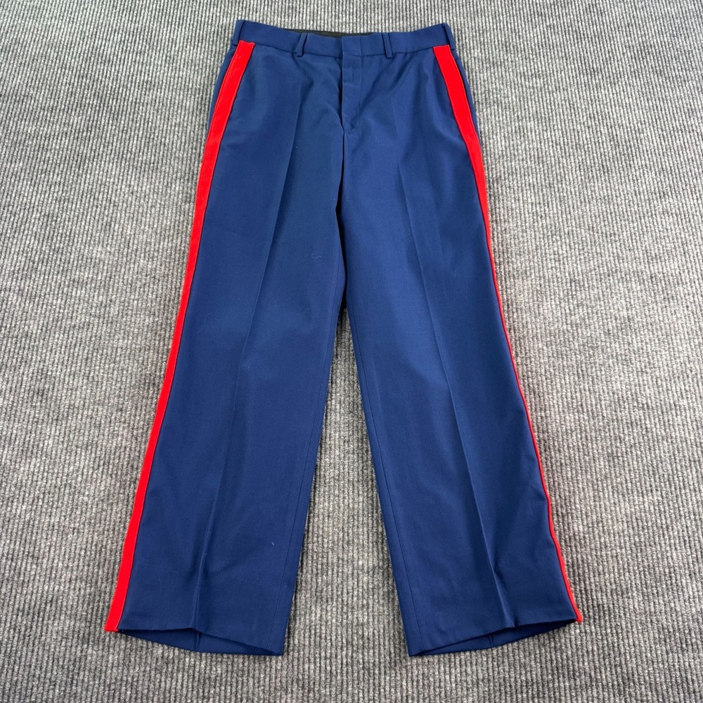 DSCP US Army Dress Blue Uniform Trousers Pants 32x30 Red Stripe Military Wool